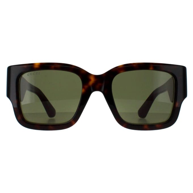 Gucci vierkant dames Havana met groen en rood GG1663S