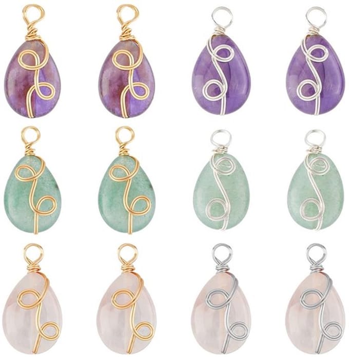 SPHProducts - Edelsteen Charms - Natuurlijke Gemengde Steen Hangers