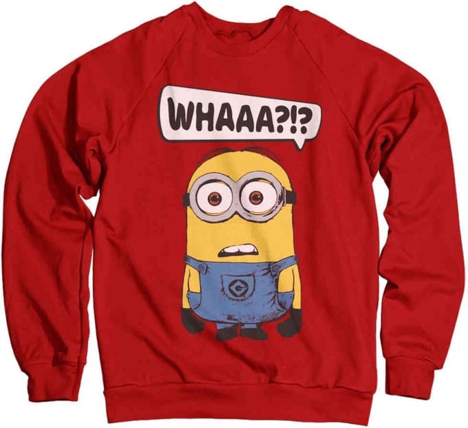 Minions Sweater/trui -S- Whaaa?!? Rood