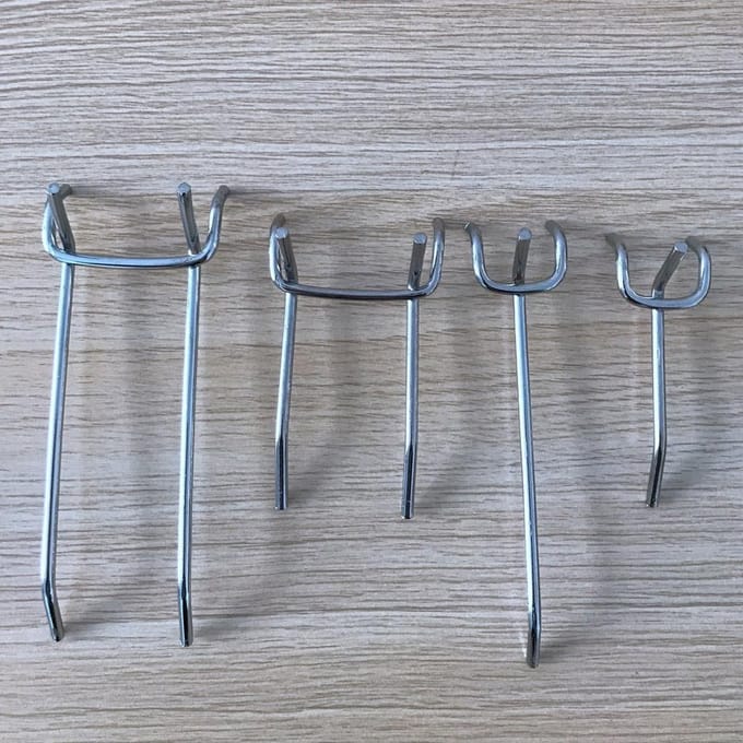 51 Stuks Pegboard Haak Vernikkeld Hanghaak Combinatie Kit voor Hamer Sleutel Tang