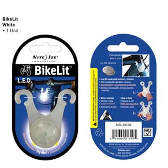 Nite Ize BikeLit White Zaklampen/verlichting Wit