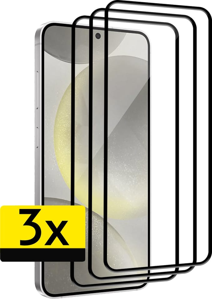 Screenprotector - Geschikt voor Samsung Galaxy S24 Plus - 3 Stuks - Full Cover - Beschermglas - Gehard Glas - Tempered Glass - Screen Protector