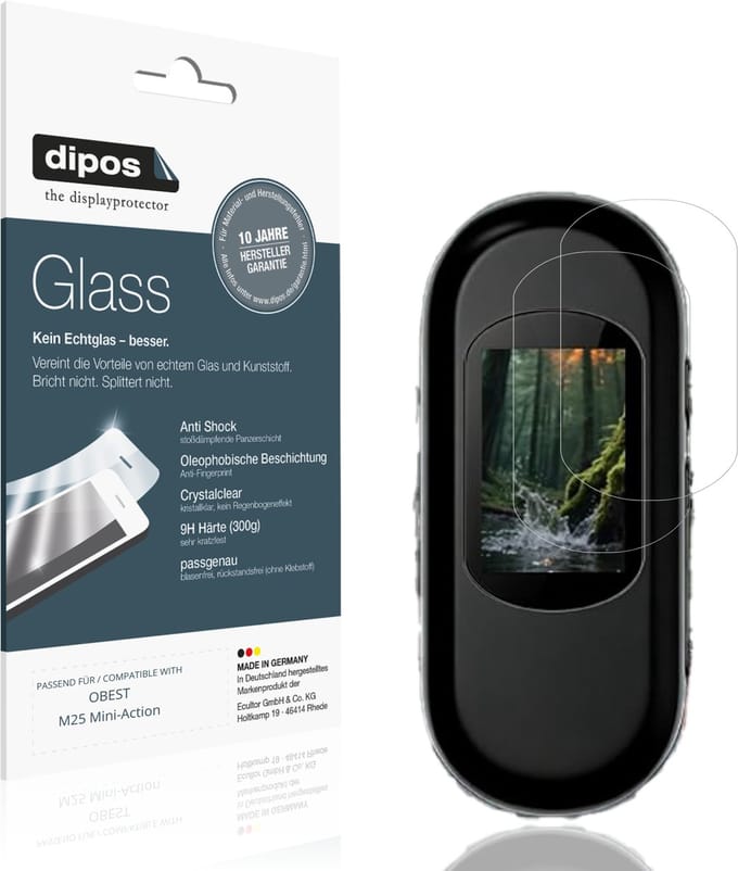 dipos – 2x Pantserfolie geschikt voor OBEST M25 Mini-Action | 9H Screenprotector