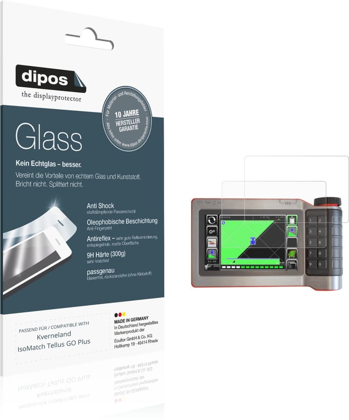 dipos – 2x Matte Pantserfolie geschikt voor Kverneland IsoMatch Tellus GO Plus | 9H Screenprotector