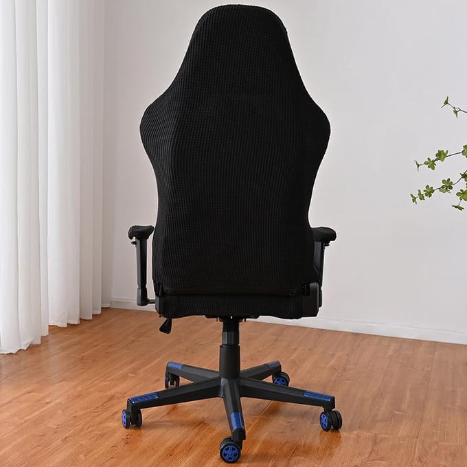 Housse de siège de fauteuil de jeu, housse de chaise d'ordinateur, housse de siège de sport électronique, housse de tabouret élastique extensible de bureau Universal size gray