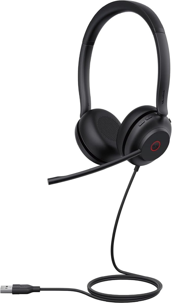 Professionele dual USB-headset met ruisonderdrukking voor Teams