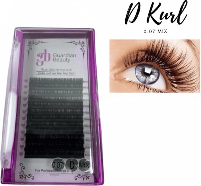 Guardian Beauty Wimpers Extensions - Mix - 0.07 D Krul