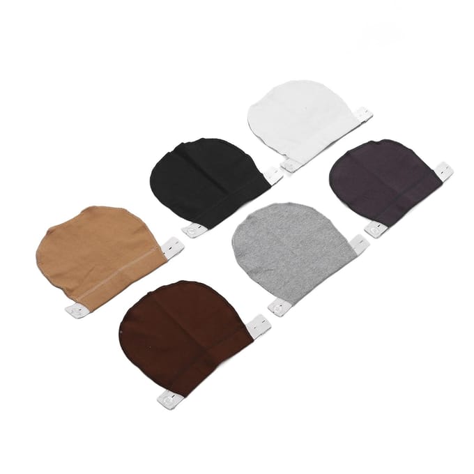 6 Pièces Extenseur de Pantalon Bouton de Taille Coton Boucle Ensemble d'Accessoires Kit pour Ceinture de Robe black