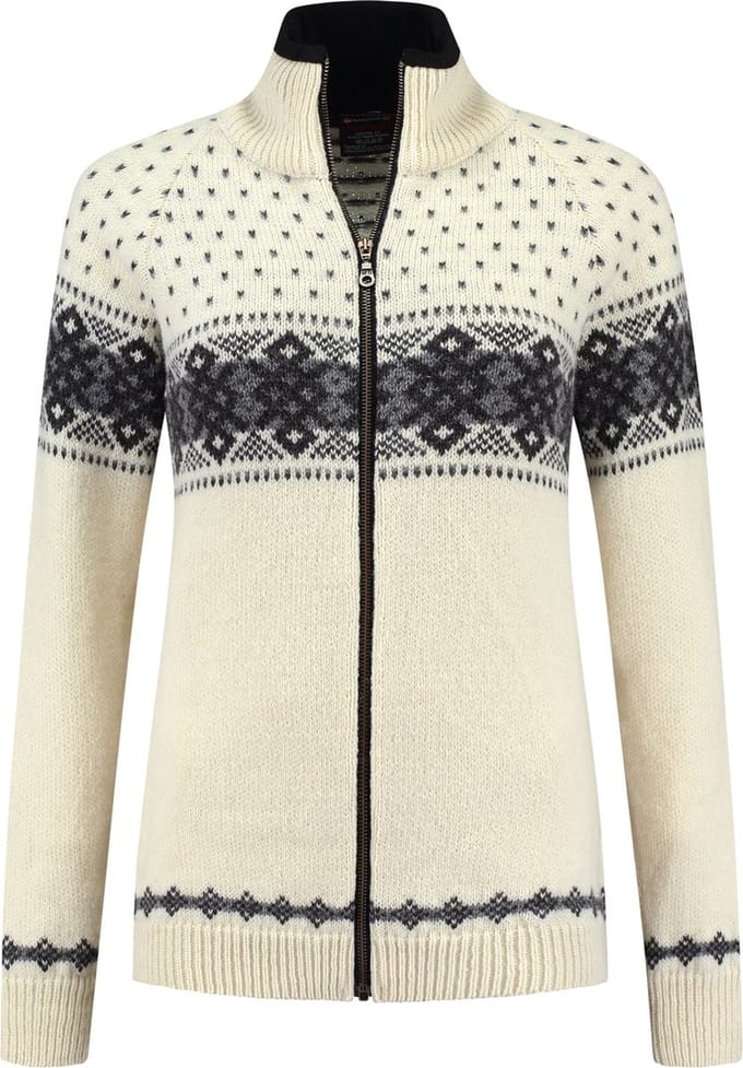 Norfinde Dames wollen vest van 100% zuivere scheerwol, Ecru (S)