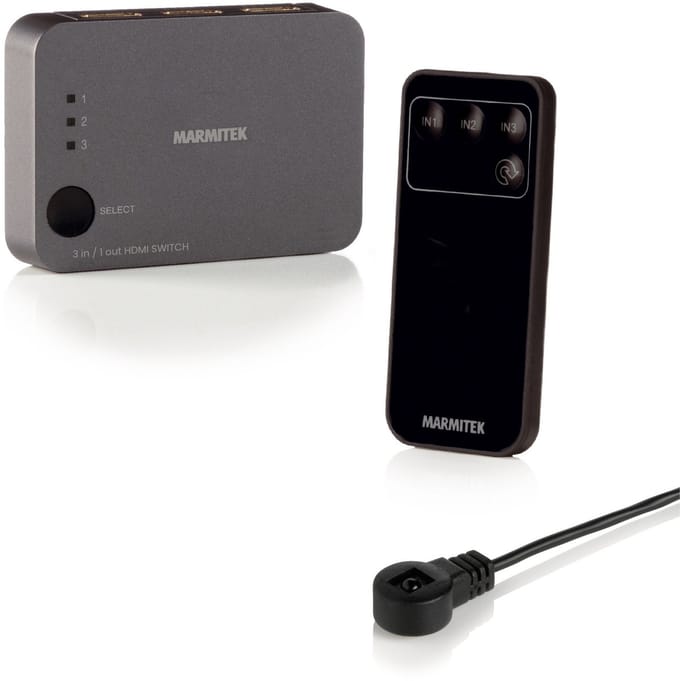 Marmitek Connect 310 UHD 2.0 HDMI Switch / HDMI schakelaar - 4K 60Hz - 3 in 1 uit