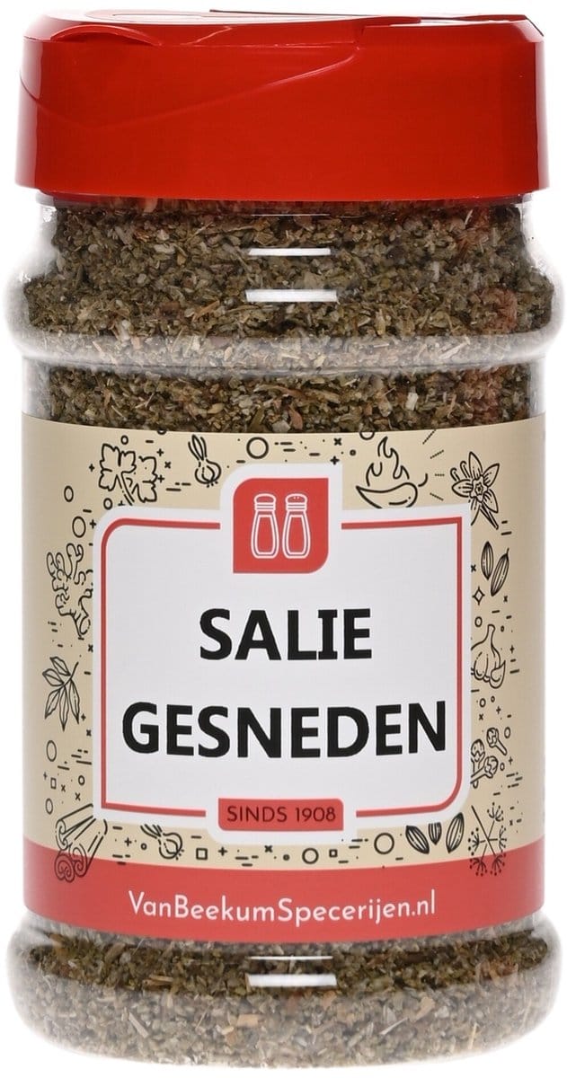Van Beekum Specerijen - Salie Gesneden - Strooibus 40 Gram