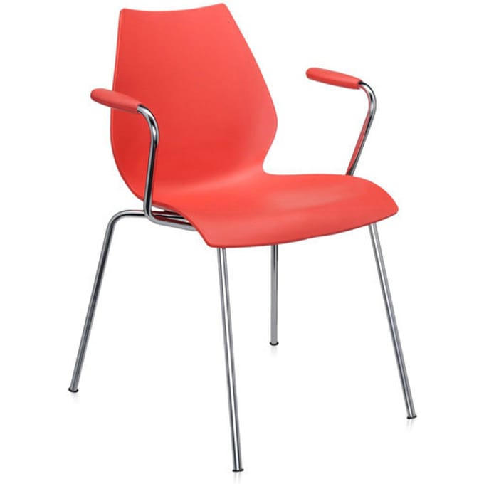 Kartell - Maui armleunstoel - karmijnrood