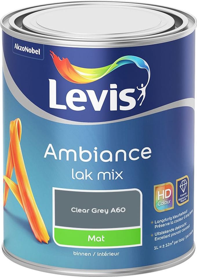 Levis - Ambiance Lak Mat Mix - Clear Grey A60 - Mengverf - 1 L
