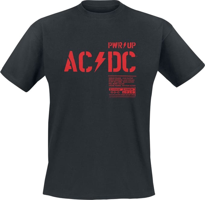 AC/DC PWR UP Heren T-shirt - zwart - 4XL
