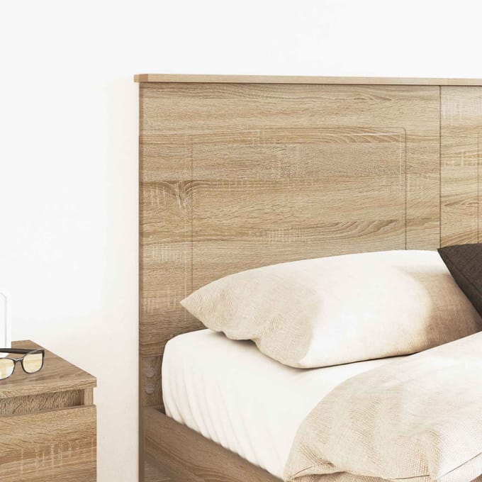vidaXL - Hoofdbord - Sonoma - Eik - 100 - cm - Geconstrueerd - hout