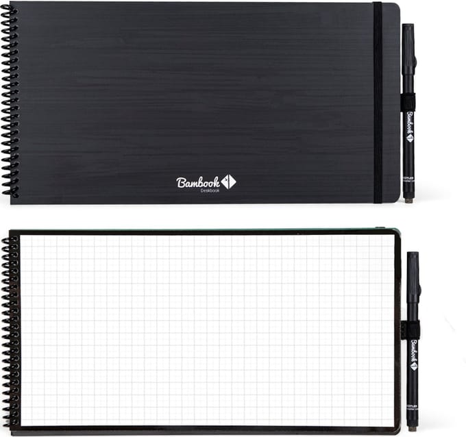 Bambook Deskbook - Geruite pagina's - Met 1 gratis stift