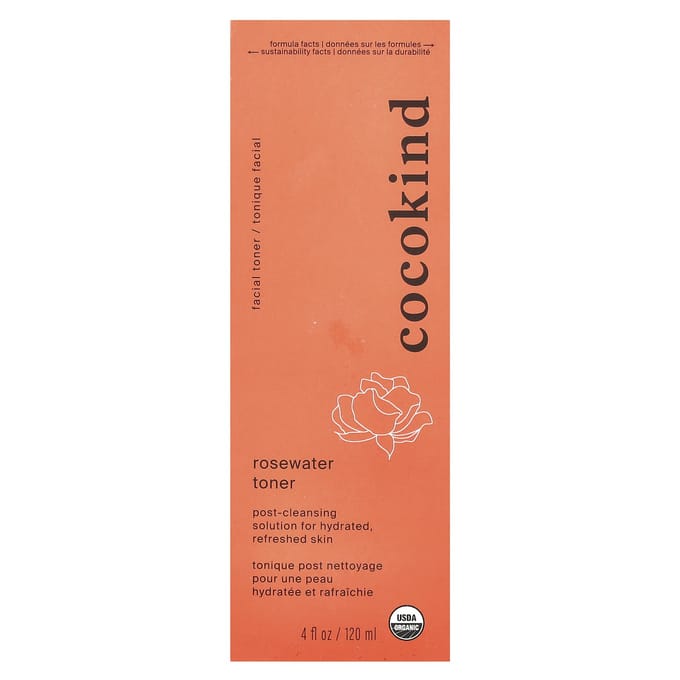 Cocokind, Rosewater Toner, 4 fl oz (120 ml) white