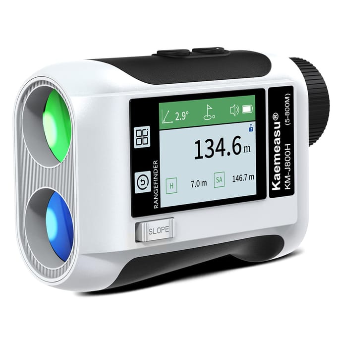 600M / 800M / 1200M / 1500M Golf Afstandsmeter Afstandsmeter met LCD Touchscreen 6.5X 800M wit