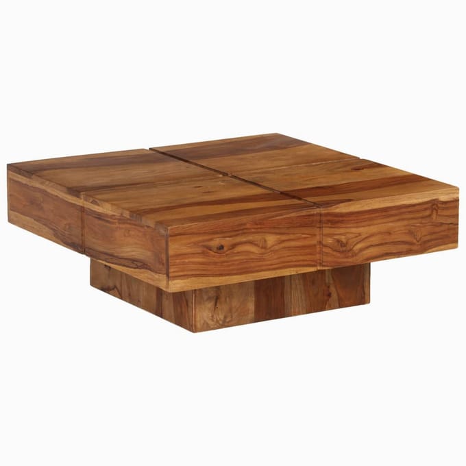 vidaXL - Salontafel - 80x80x30 - cm - massief - acaciahout