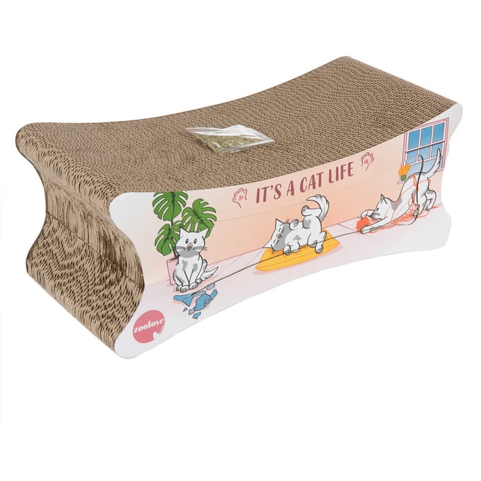 2in1 Kartonnen Krabmeubel met Kattenkruid
