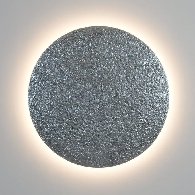 Holländer LED wandlamp Meteor, zilverkleurig, Ø 100 cm, ijzer