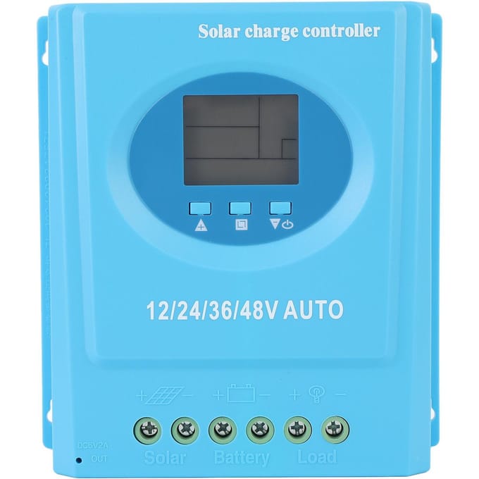 MPPT Zonne Laadregelaar 12V 24V 36V 48V Auto Efficiënte Conversie Zonne Laadregelaar voor LiFePo4 Verzegelde Gel 150A blue