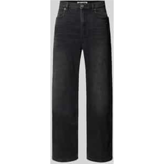 High waist baggy jeans met labelpatch