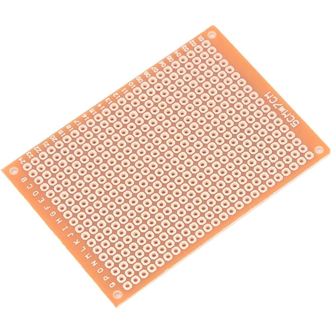 Lot de 10 prototypes PCB simple face 5 x 7 cm, plaque d'essai universelle