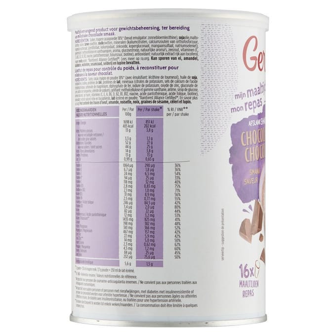 Gerlinéa - Maaltijdvervanger - Afslankshake - Chocolade - 436g