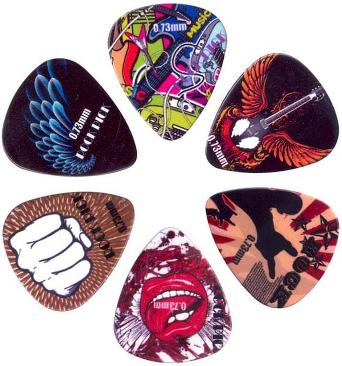Boston BRP6-073 Plectrums Celluloid 0.73 mm Set van 6 stuks