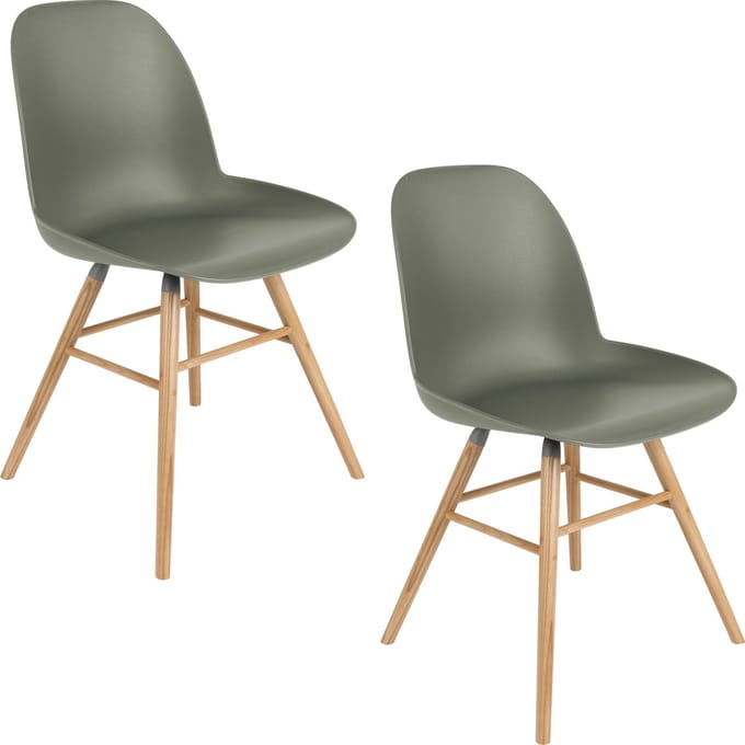 Zuiver Albert Kuip Eetkamerstoelen Groen - Set van 2