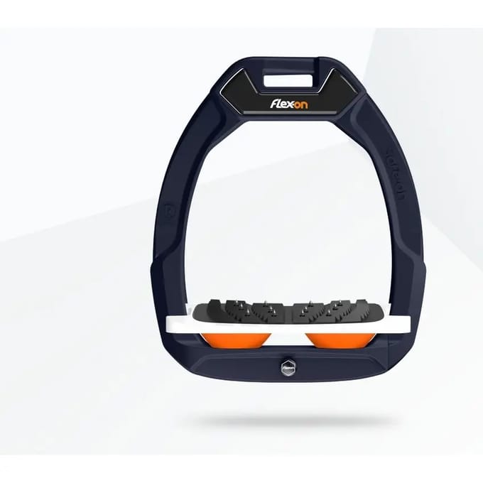 Veiligheidsbeugels voor paardrijden Ingebogen Ultra Grip Blauw/Wit/Oranje Flex-On Safe-On