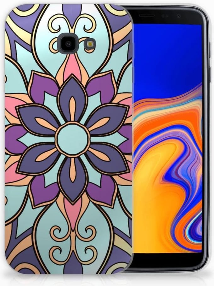Samsung Galaxy J4 Plus (2018) TPU Case Purple Flower