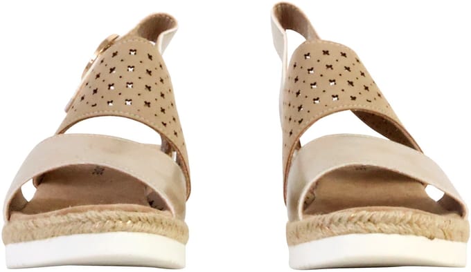 Sandalen met plateauzool en riempje
