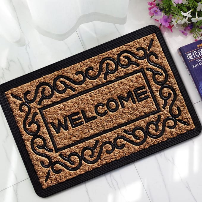 Badkamermat Rubber 45x75cm Entree Mat Antislip Huishoudelijke Deurmat brown