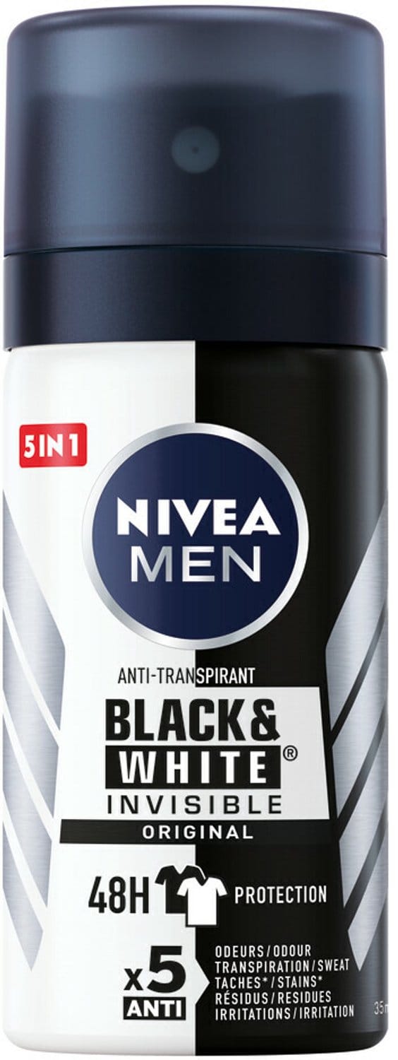 NIVEA Men Deodorant Spray Invisible for Black en White Power 35 ml