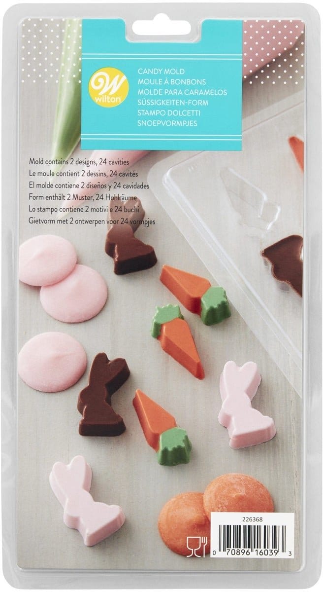 Wilton Candy Mold - Konijn & Wortel - Chocolade Mal - Bakvorm Chocolade