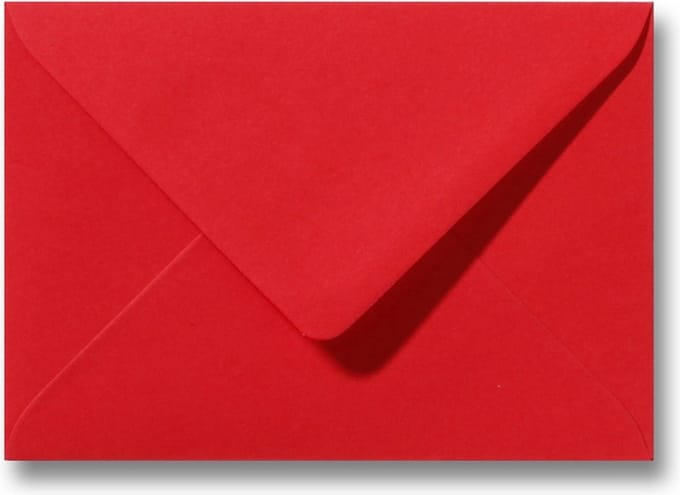 Envelop 15,6 x 22 cm Pioenrood 60 stuks