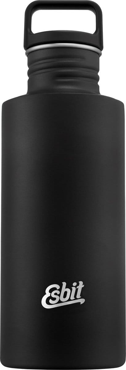 Esbit Sculptor Waterfles - 750ml - Zwart - RVS Drinkfles - Lusdop