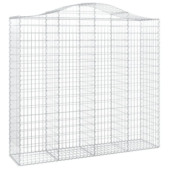 vidaXL - Schanskorf - gewelfd - 200x50x180/200 - cm - gegalvaniseerd - ijzer