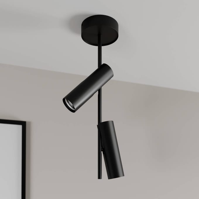SIGMA Plafondspot Leda 2, 2-lamps, zwart