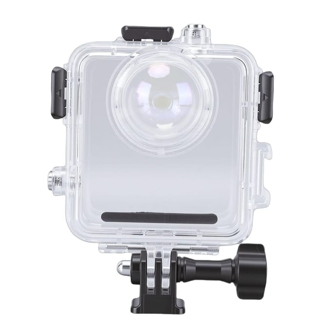 Boîtier étanche pour plongée compatible avec la caméra d'action MAX2, boîtier sous-marin avec couvercle et inserts anti-buée pour 50M white