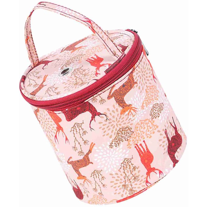 Sac de rangement pour tricot, crochet, aiguille, outil de couture, accessoires(Petit baril) white