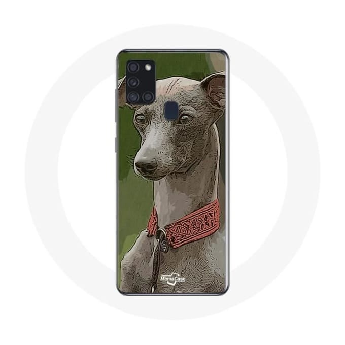 Coque - Samsung - Galaxy A21S - Lévrier greyhound - Souple - Gris - Protection gris