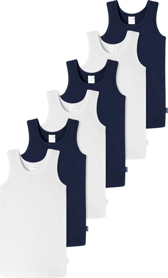 Schiesser Jongens onderhemd 6 pack Kids Boys 95/5 Cotton