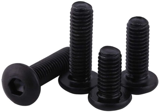 Allecto - M3 Zwarte Zeskant Sokkel Schroeven - 50 Stuks - 10,9 Klasse