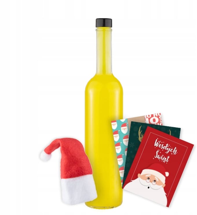 Kerstset: Futura Fles 500ml met GPI Dop, Muts & Label