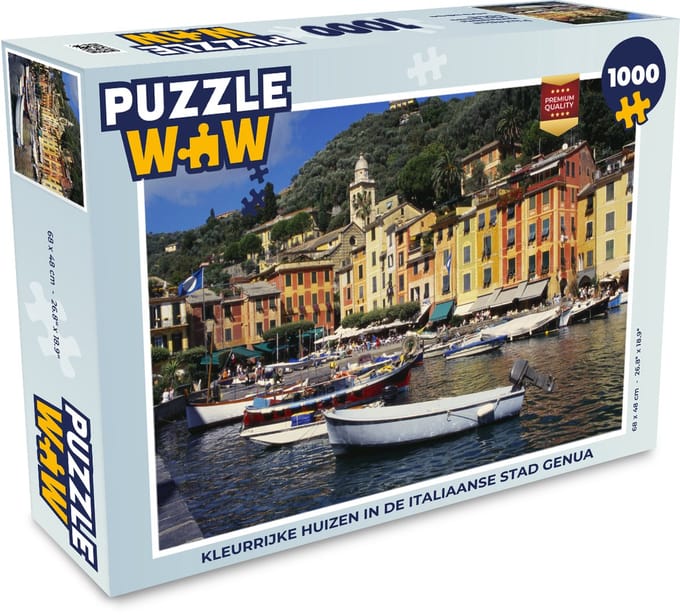 Puzzel Genua - Huis - Boot - Legpuzzel - Puzzel 1000 stukjes volwassenen
