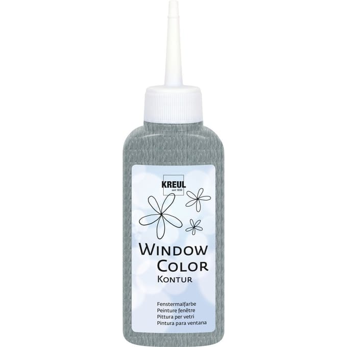 KREUL Window Color Contourkleur, 80 ml - Zilver