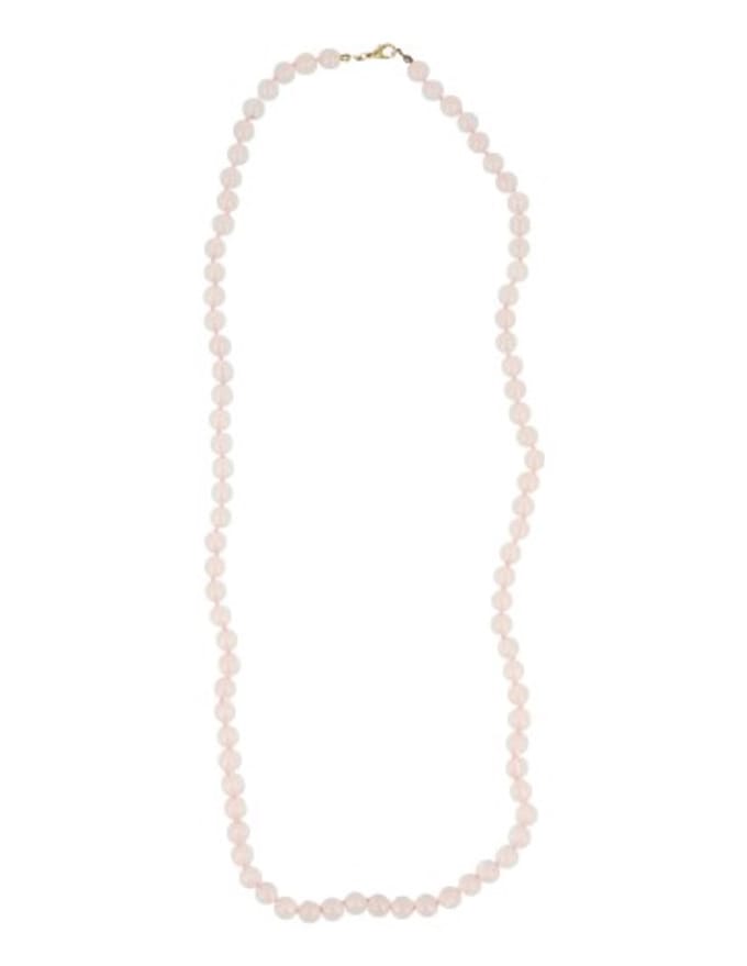 Roze kwarts 8mm kralen ketting 80 cm